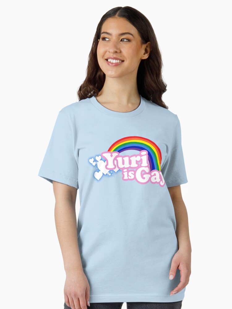 Thumbnail 2 of 7, Essential T-Shirt, Yuri is Gay designed and sold by merimeaux.