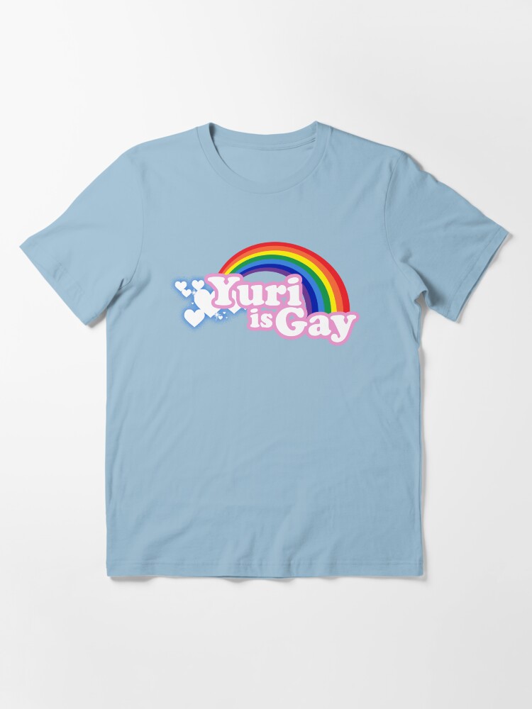 Thumbnail 2 of 7, Essential T-Shirt, Yuri is Gay designed and sold by merimeaux.