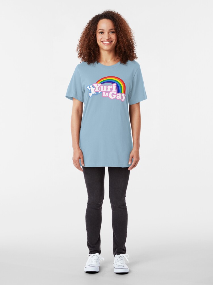 Alternate view of Yuri is Gay Slim Fit T-Shirt