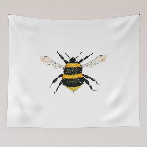 Item preview, Bee watercolour painting designed and sold by MagentaRose.