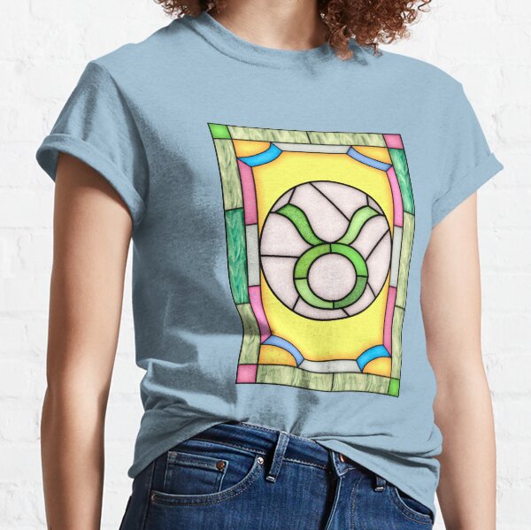 Taurus oblong stained glass window Classic T-Shirt