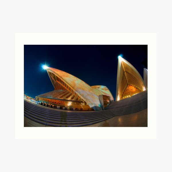 Opera House lit for Vivid Sydney 2010 Art Print