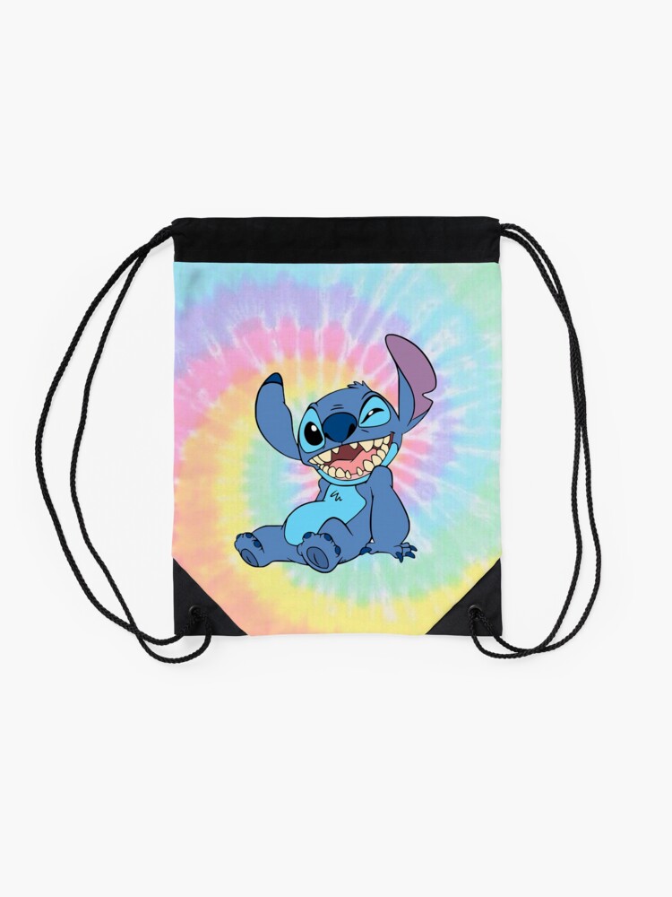 Alternate view of Colorful Stitch sitting Drawstring Bag