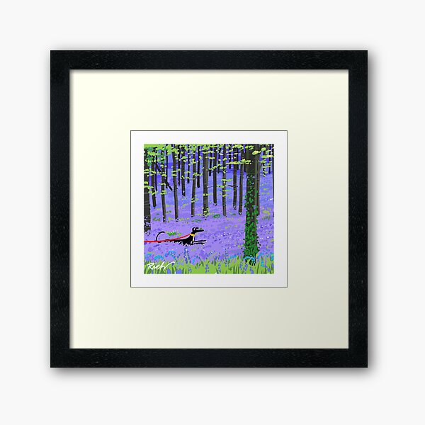 Bluebell Hound Framed Art Print