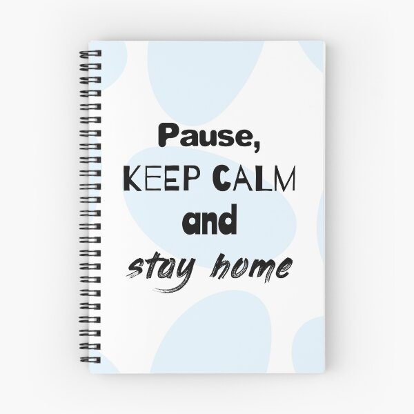 Item preview, Pause, keep calm and stay home. Motivational positive message poster for quarantine period with quote on seamless abstract shape background designed and sold by myikigai.