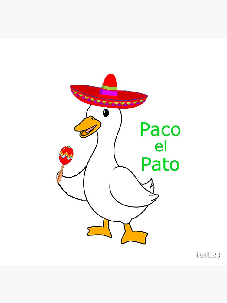 "Mexican Duck; Paco el Pato" Sticker by lilwill123 Redbubble