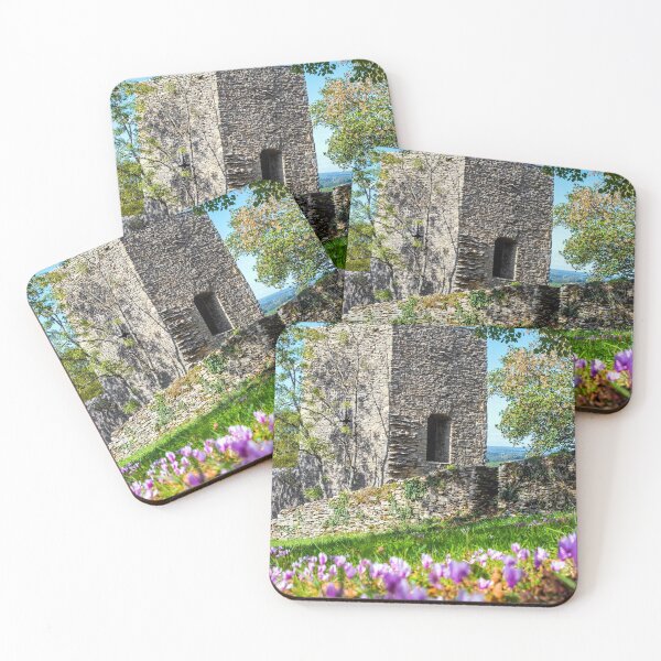 Item preview, Square stone tower along medieval rampart in flowered meadow designed and sold by Grégory DUBUS.