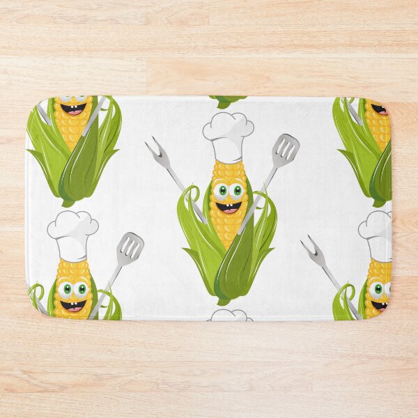 Item preview, funny cartoon corncob with chef hat designed and sold by Kisho.