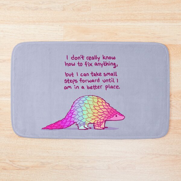 Item preview, "I Can Take Small Steps" Rainbow Pangolin designed and sold by thelatestkate.