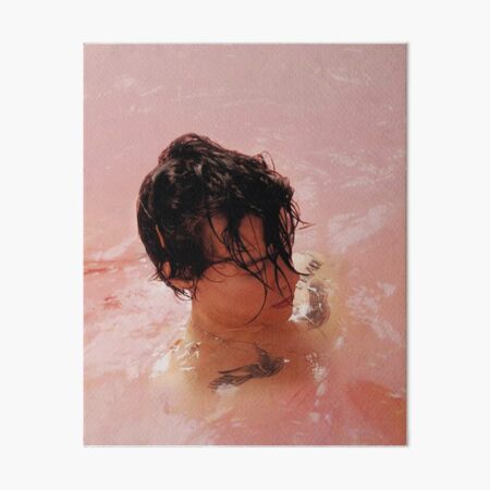 swimming harry pink water Art Board Print