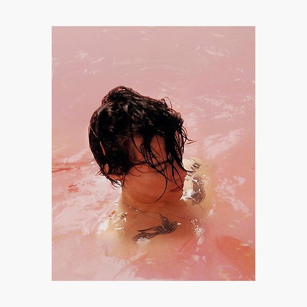 swimming harry pink water Photographic Print