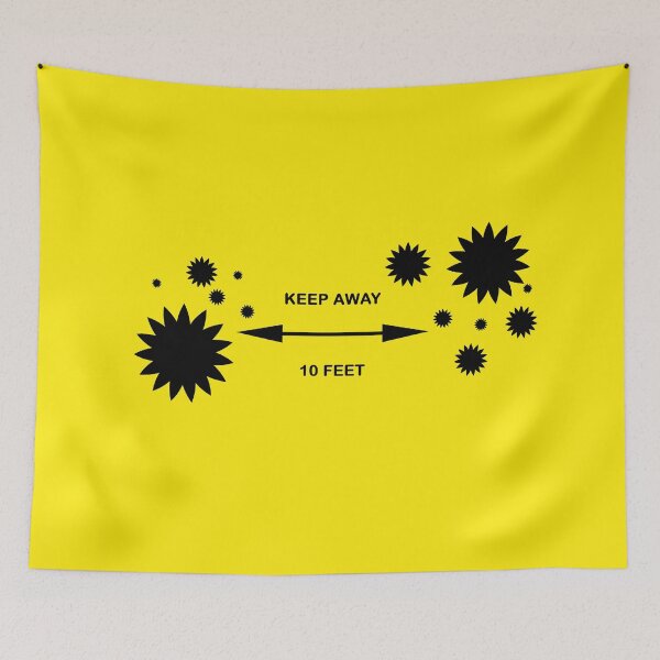 Item preview, Coronavirus Distance Yellow designed and sold by Elisabeth Lucas.