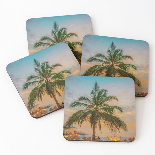 Item preview, Tropical Maldives Palm Tree Beach Sunset  designed and sold by newburyboutique.