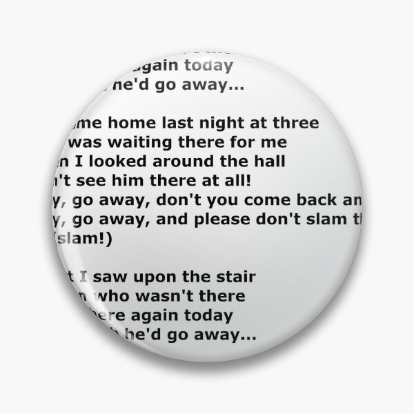 Item preview, Antigonish (I met a man who wasn't there) designed and sold by Catherineg22.