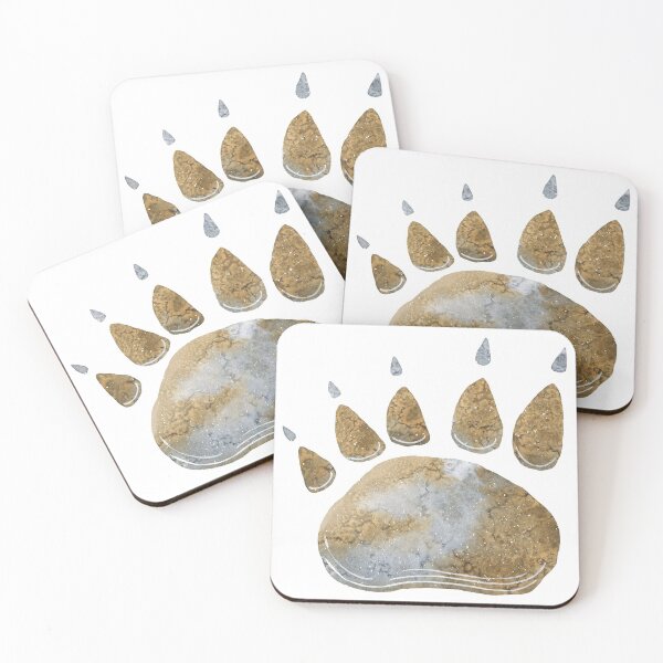 Item preview, Bear paw print watercolour winter design  designed and sold by Latch Farm  Studios.