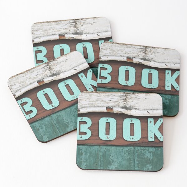 Item preview, Rustic Aqua Birch Bark Books Sign designed and sold by Brooke T Ryan Photographic Art.