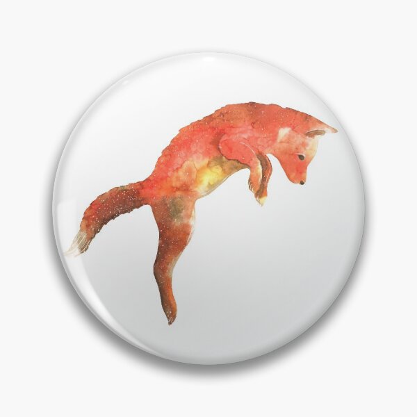 Item preview, Red fox jumping, pouncing watercolour winter design  designed and sold by Latch Farm  Studios.
