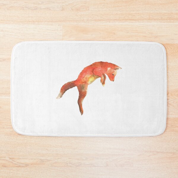 Item preview, Red fox jumping, pouncing watercolour winter design  designed and sold by Latch Farm  Studios.