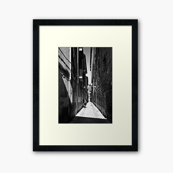 man in a red jumper Framed Art Print