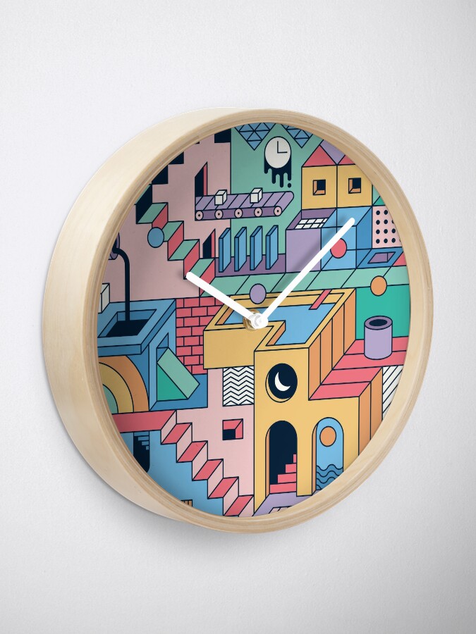 Alternate view of 80's Escher Clock