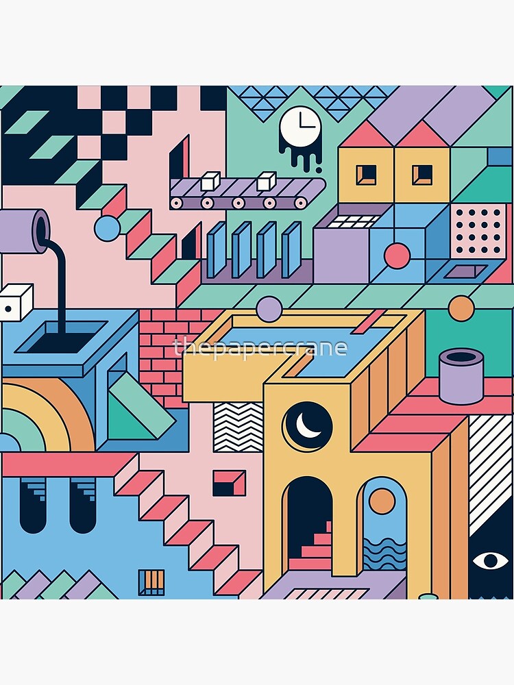 80's Escher by thepapercrane