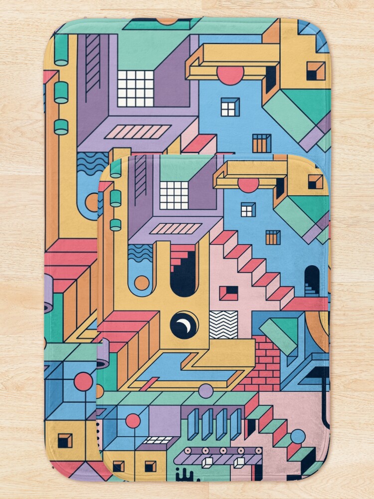 Alternate view of 80's Escher Bath Mat