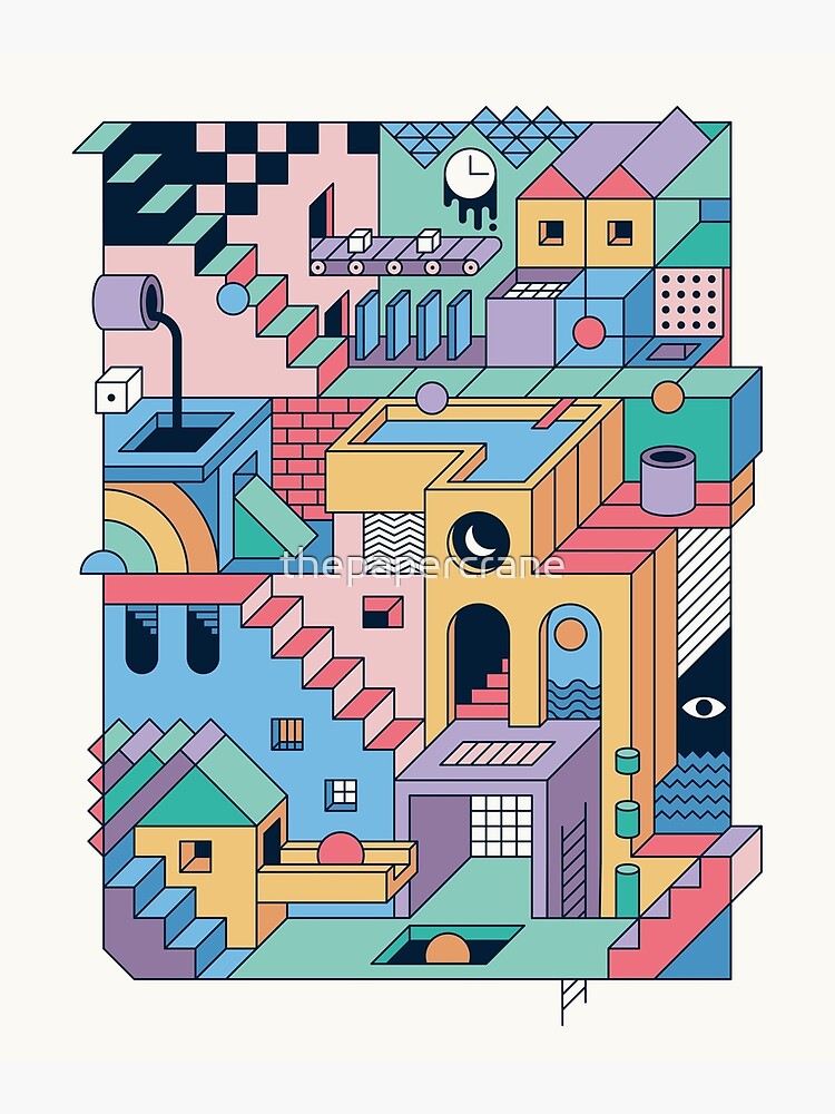 80's Escher by thepapercrane