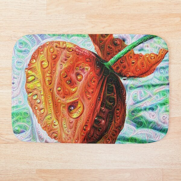 #DeepDreamed Flower 5x5K v1449147619 Bath Mat