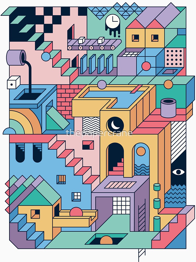 80's Escher by thepapercrane