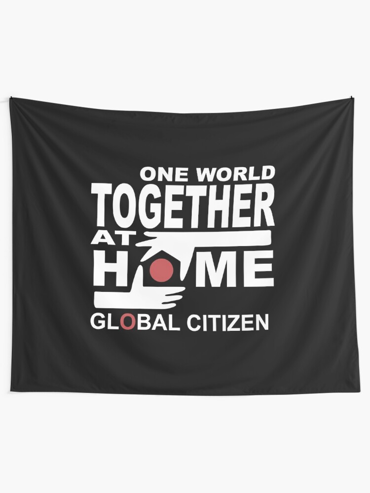 One World Together At Home Stay At Home Global Citizen Tapestry By Crazydots21 Redbubble - roblox one world together at home concert
