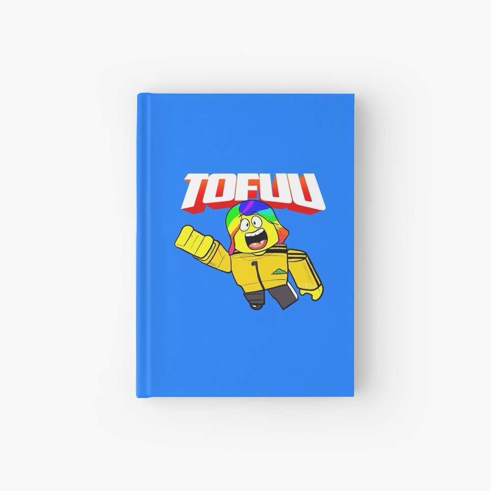 Flying Tofuu Character With Logo Hardcover Journal By Tubers Redbubble - roblox tofuu mini me