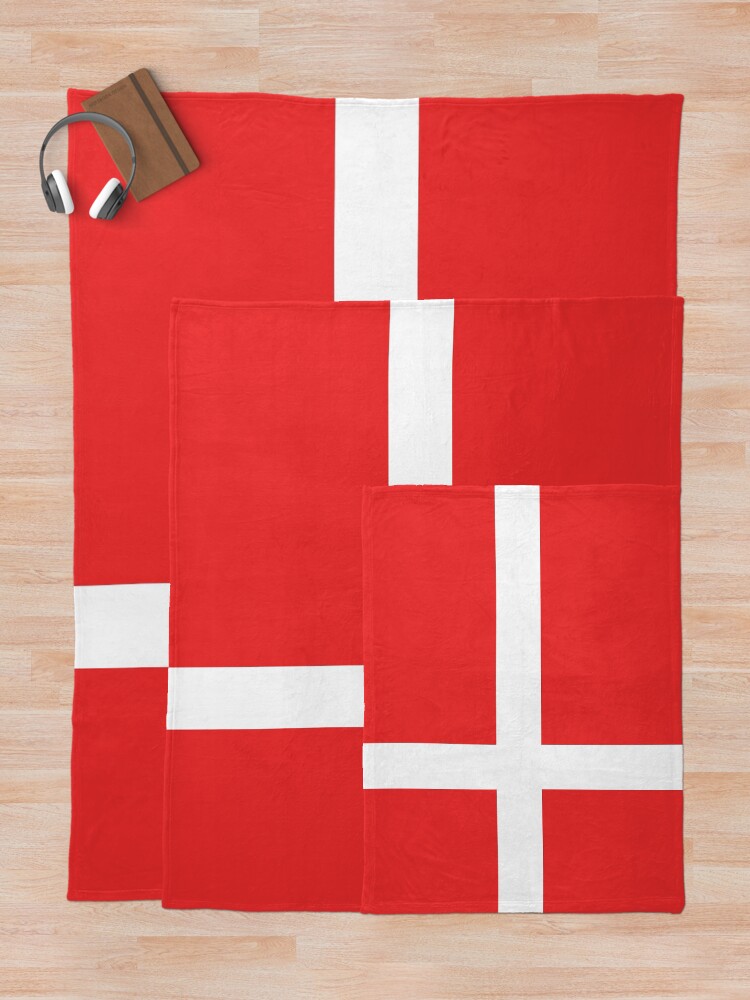 "Danish Flag" Throw Blanket by TeutonDesigns Redbubble