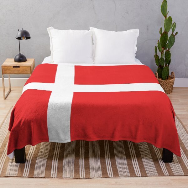 Danish Flag Throw Blanket