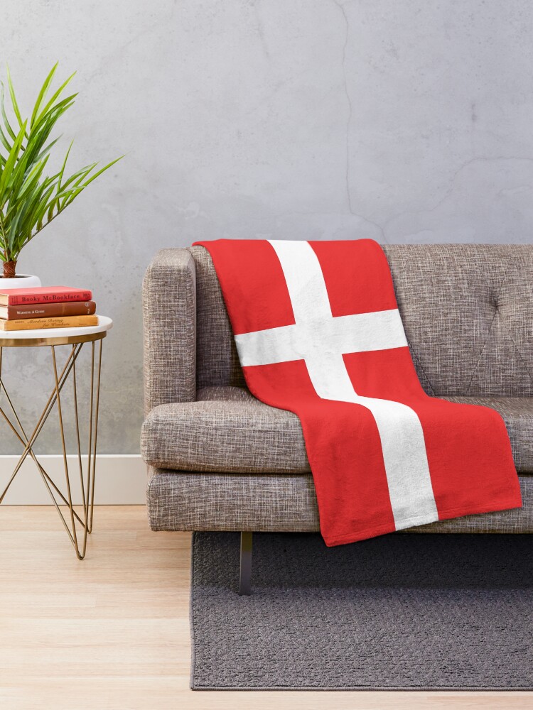 "Danish Flag" Throw Blanket by TeutonDesigns Redbubble