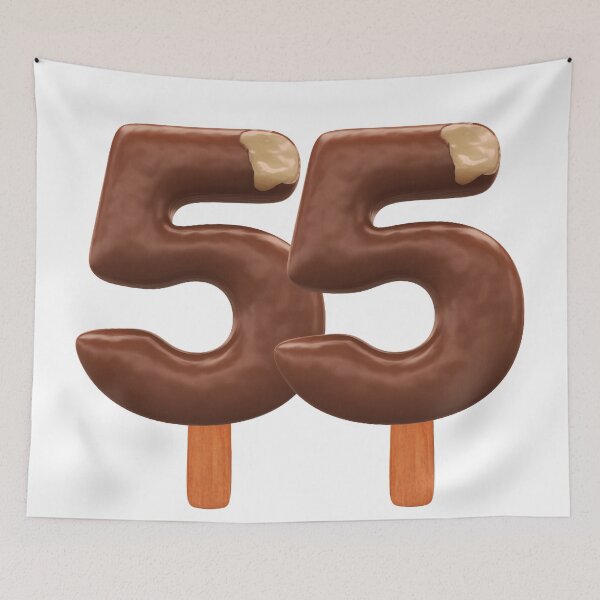 Item preview, 55 Ice Cream Fifty Five Number 3d Chocolate designed and sold by HelloFromAja.