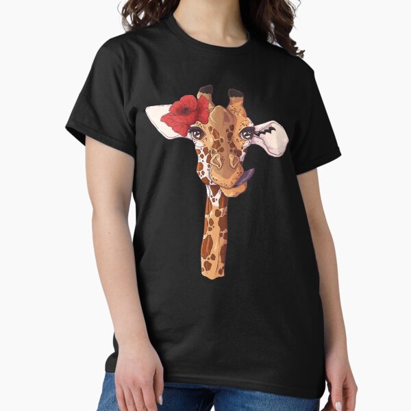 Item preview, Cute Giraffe With Red Poppy Flower designed and sold by amos20111.