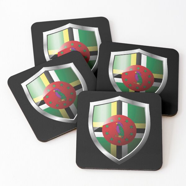 Item preview, Strong Dominica Flag Shield Country designed and sold by HelloFromAja.