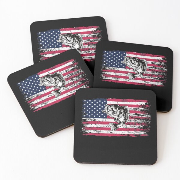 Item preview, Bass Fishing Distressed American Flag designed and sold by Zeelicious Designs.