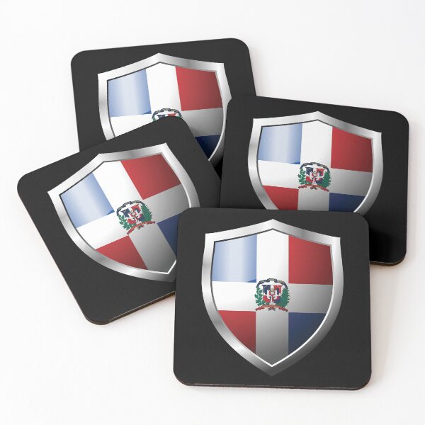 Item preview, Strong Dominican Republic Flag Shield Country designed and sold by HelloFromAja.