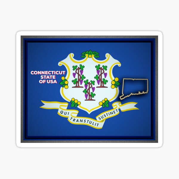Connecticut State of The USA Sticker
