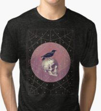 Crow and Skull Collage Tri-blend T-Shirt