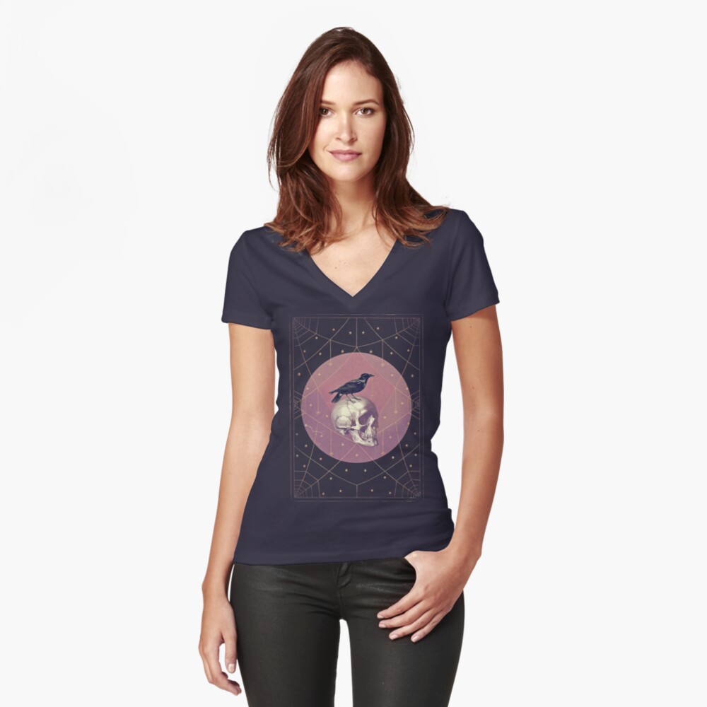 Item preview, Fitted V-Neck T-Shirt designed and sold by 3vaN.