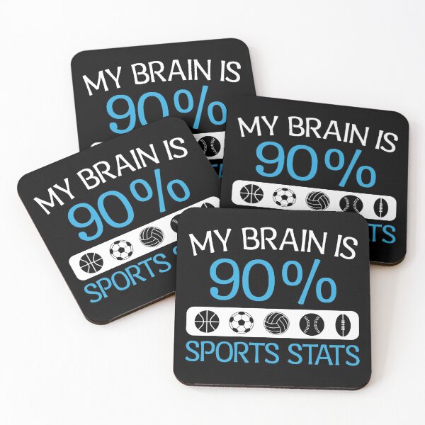 Item preview, My Brain Is 90% Funny Sportsman Sports Stats designed and sold by inkedtee.