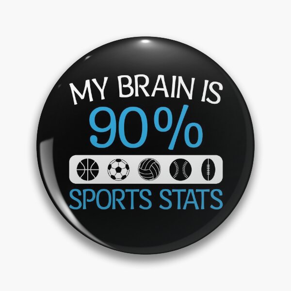 Item preview, My Brain Is 90% Funny Sportsman Sports Stats designed and sold by inkedtee.