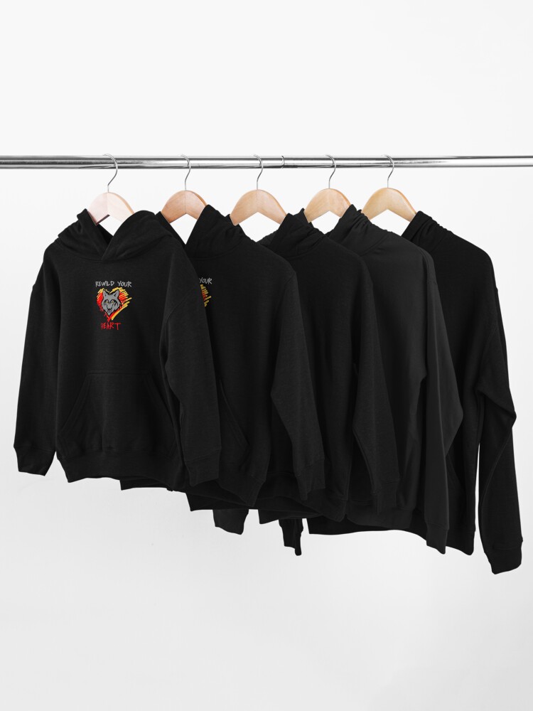 Alternate view of Rewild Your Heart Kids Pullover Hoodie