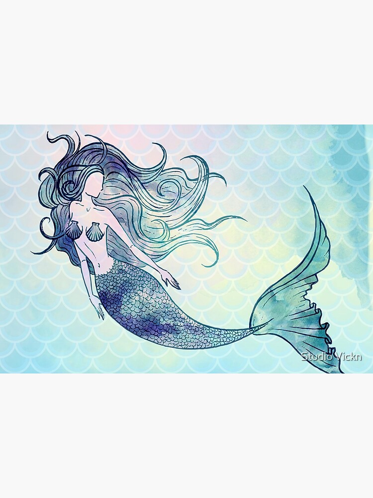 Watercolor Mermaid by studioVII