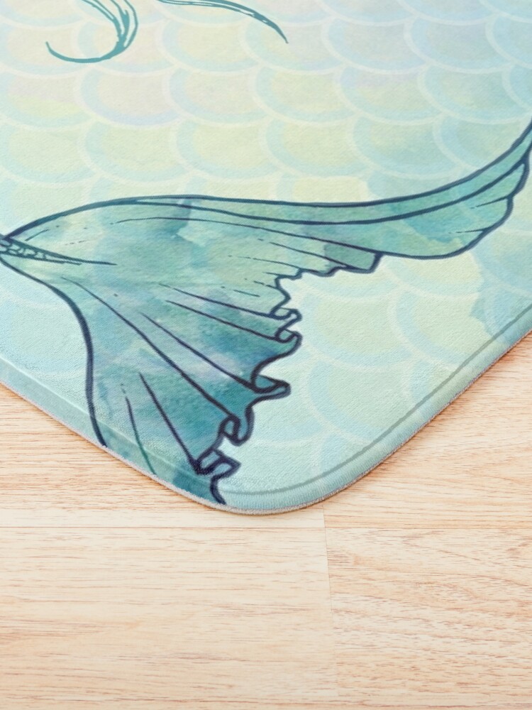 Alternate view of Watercolor Mermaid Bath Mat