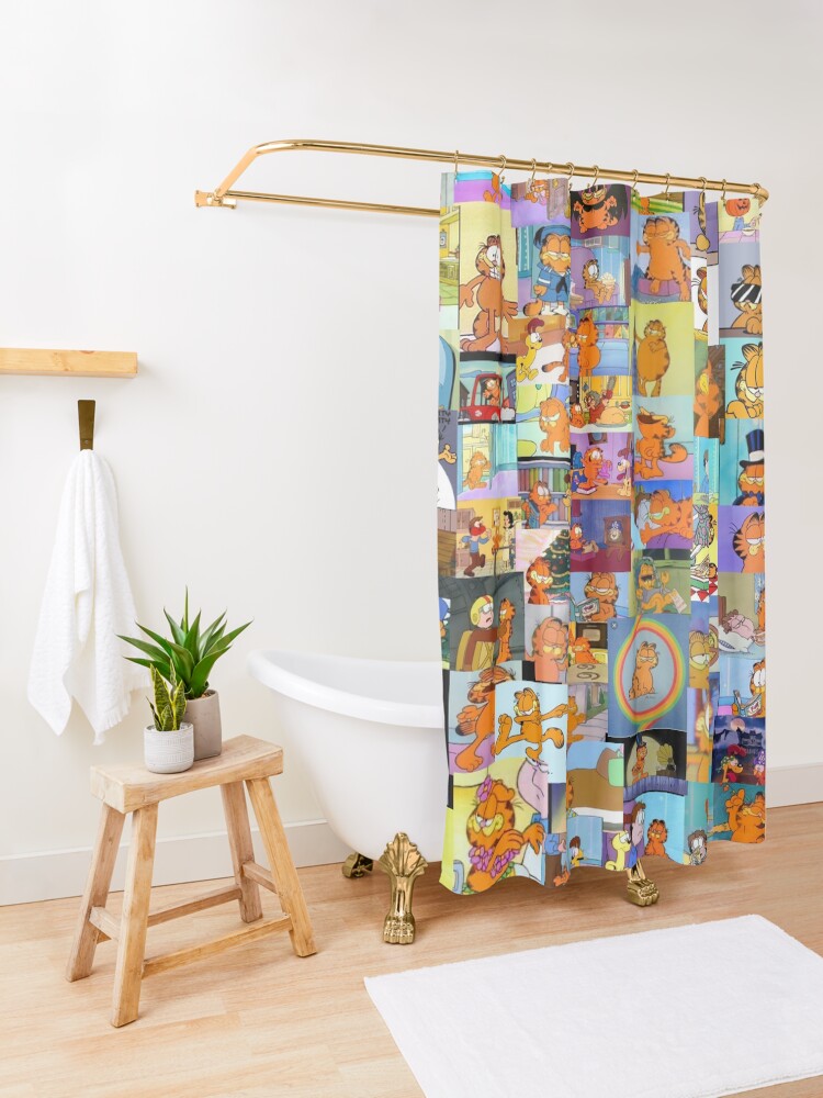 "Garfield Overload" Shower Curtain by moondreamer Redbubble