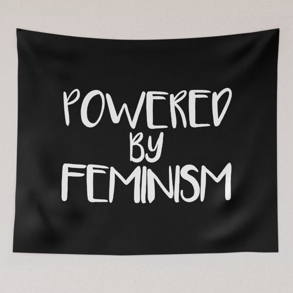Item preview, POWERED BY FEMINISM feminist text slogan designed and sold by MacPean.
