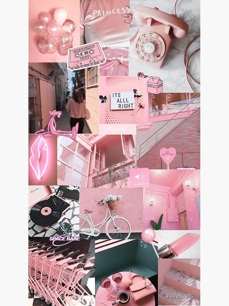 Pink Aesthetic Collage Greeting Card By Jojewels Redbubble